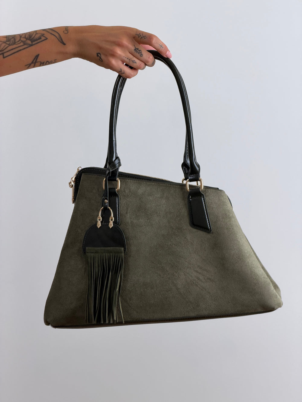 Borsa Scamosciata verde MC793