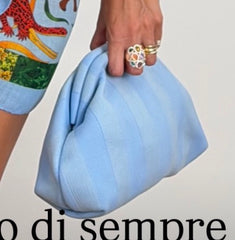 Pochette righe azzurro chiaro e scuro 547